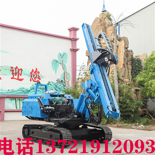 履带光伏打桩机光伏发电预埋桩打桩机新疆用太阳能发电站打桩机