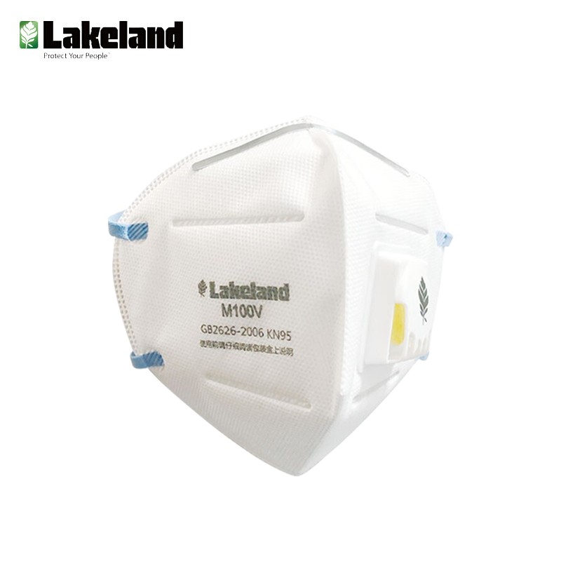 雷克兰M100V带呼吸阀KN95过滤级别防尘口罩
