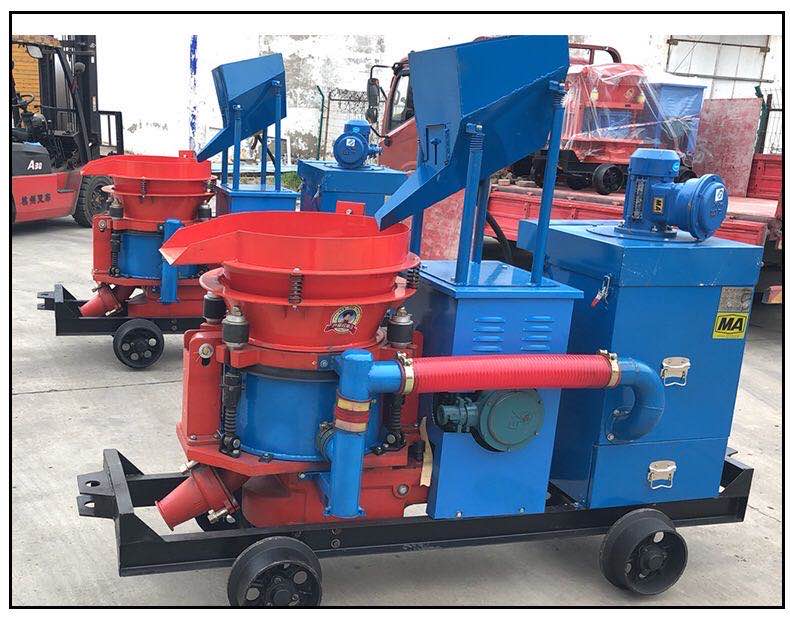 PZ-9型喷浆机直通转子式不粘结料腔，出料通畅