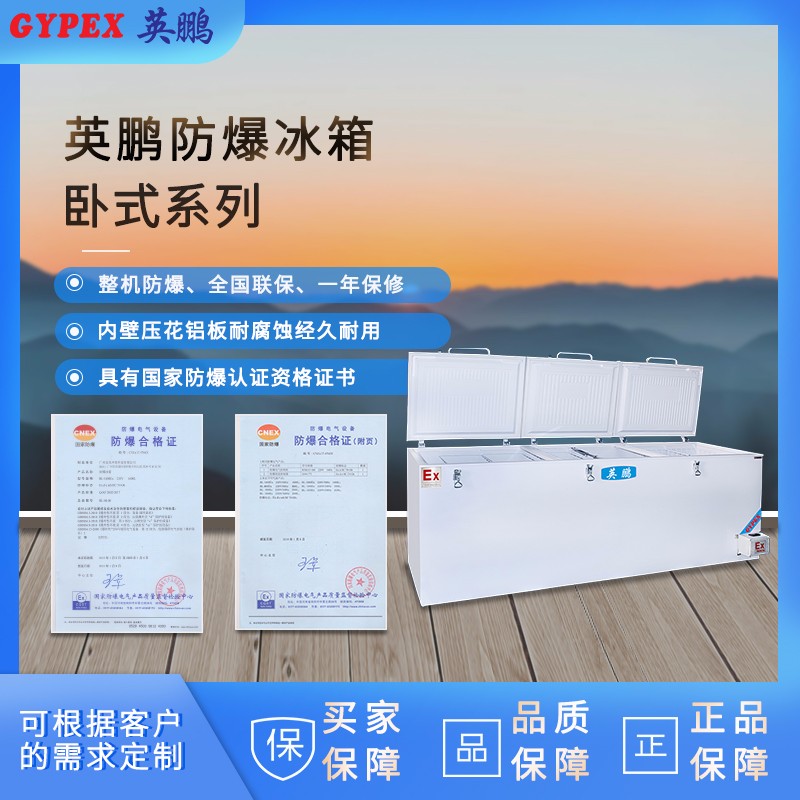 江西卧式防爆冰箱BL-200WS1800L 、化工厂防爆冰箱、油漆储藏防爆冰柜 1800升