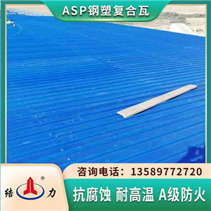 耐腐蚀ASP钢塑瓦 山东新泰覆膜金属板 彩钢防火耐腐板