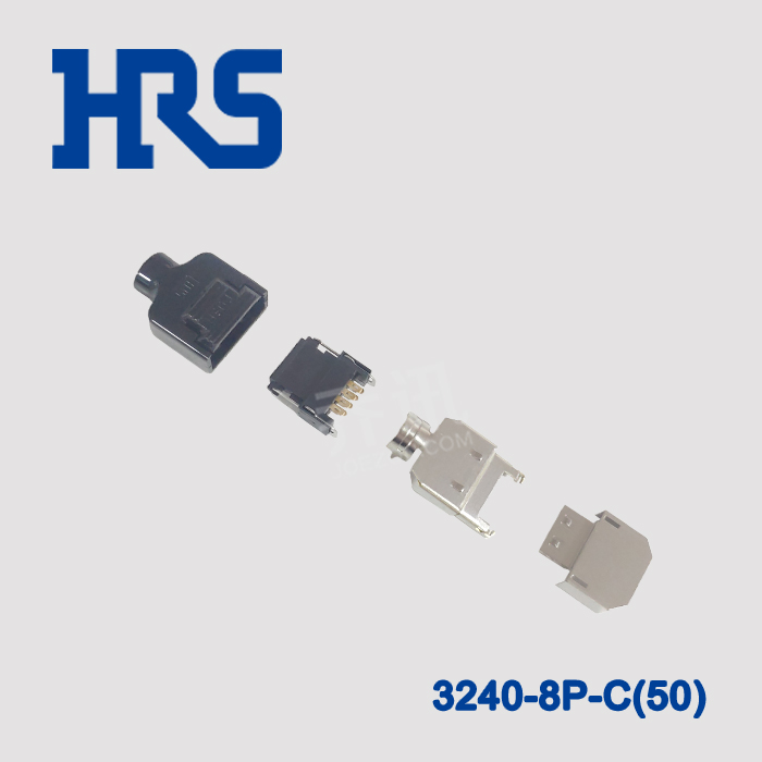 3240-8P-C(50)托盘包装矩形插头黑色