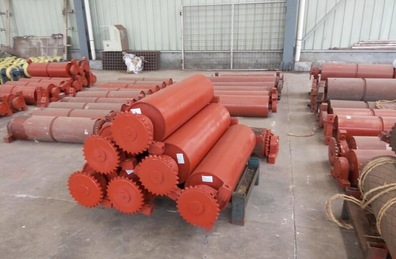 带式给煤机驱动滚筒 主动滚筒总成 带槽滚筒 防跑偏滚筒