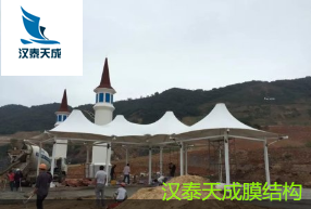 荆门遮阳棚张拉膜市场价格 荆门公共充电站遮阳防雨膜结构棚建造