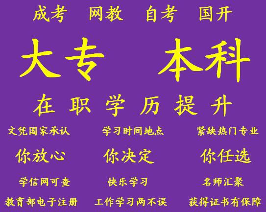 重庆专科学历可以报几个学校 网教和成教有什么区别