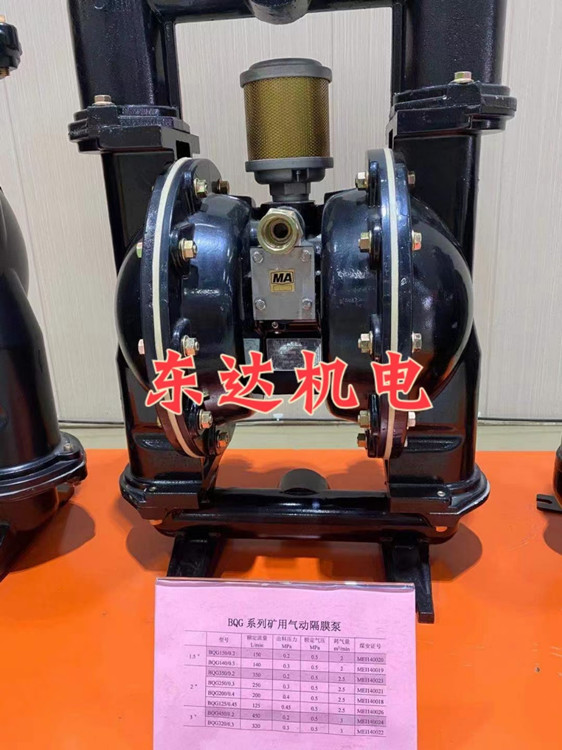 矿用BQG450/0.2气动隔膜泵配件零件号