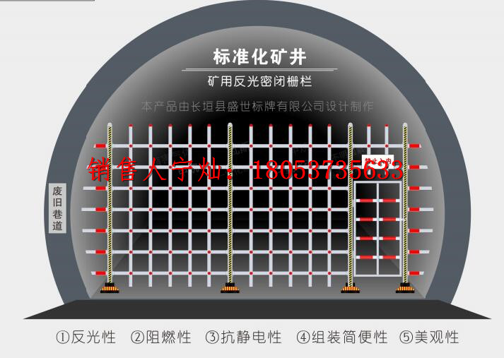 厂家供应煤矿井下专用反光密闭栅栏
