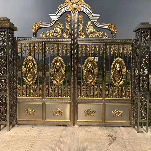 成都青羊区烤漆不锈钢庭院大门