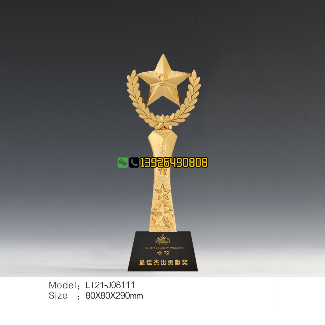 创意五角星奖杯定制定做八一建军节礼物部队军人老兵退伍纪念礼品