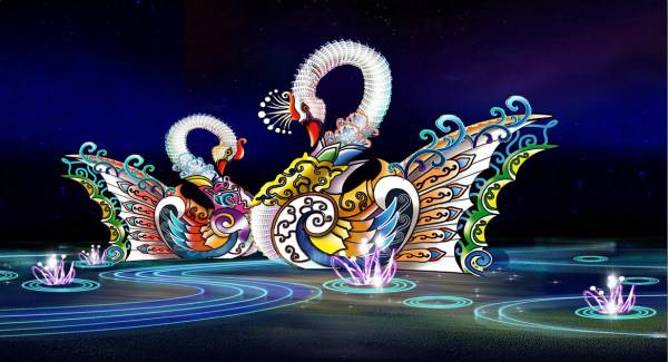 美陈亮化产品制作 设计美陈亮化效果图 美陈亮化实景展示