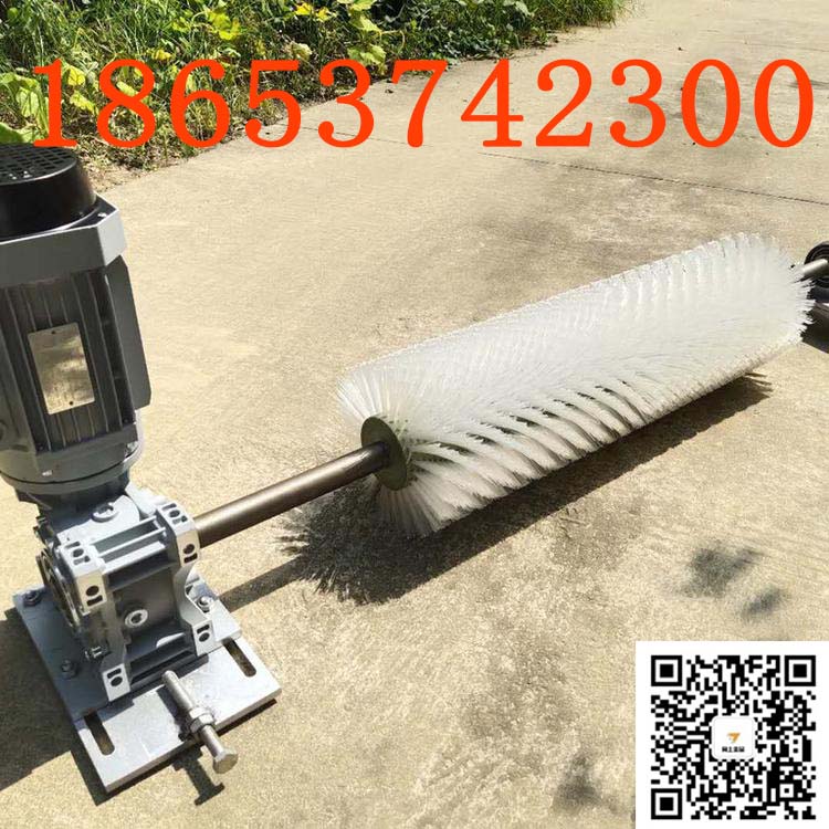 供应水泥厂皮带机尼龙毛刷B-1400电动清扫器滚动毛刷清扫器