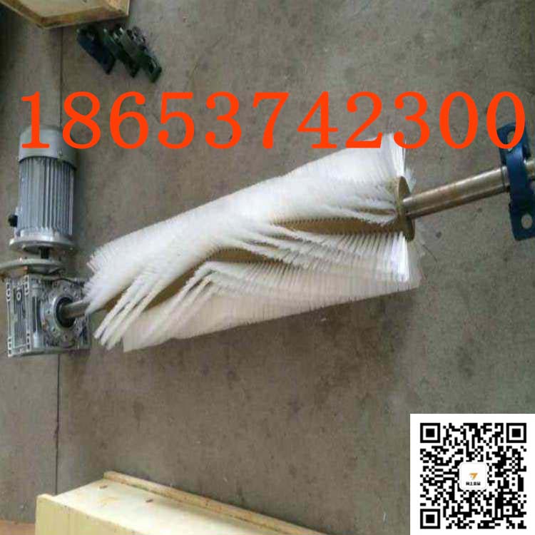 向上金品皮带机B-1000电动滚刷清扫器 电动驱动毛刷清扫器
