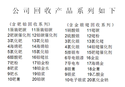 合肥碘化铑回收（长期高价回收）