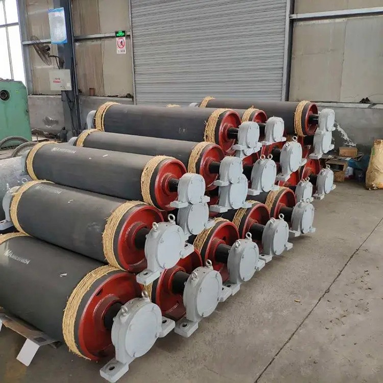 煤矿输送机配件 320*950导向滚筒 皮带输送机改向滚筒