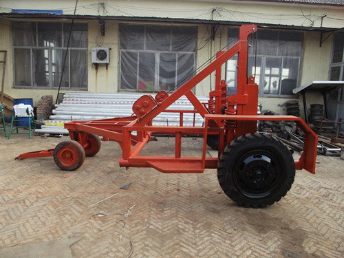 液压式电缆线盘拖车 手动液压提升 液压电缆牵引车