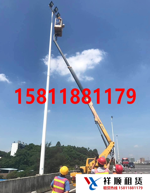 路灯监控维修安装车出租、高空路灯车出租、高杆灯具安装灯车租赁电话
