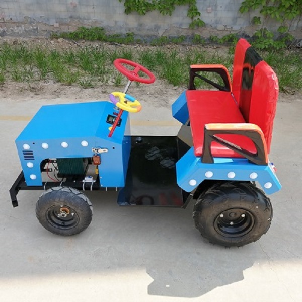 广场摆摊供应仿真拖拉机发光碰碰车