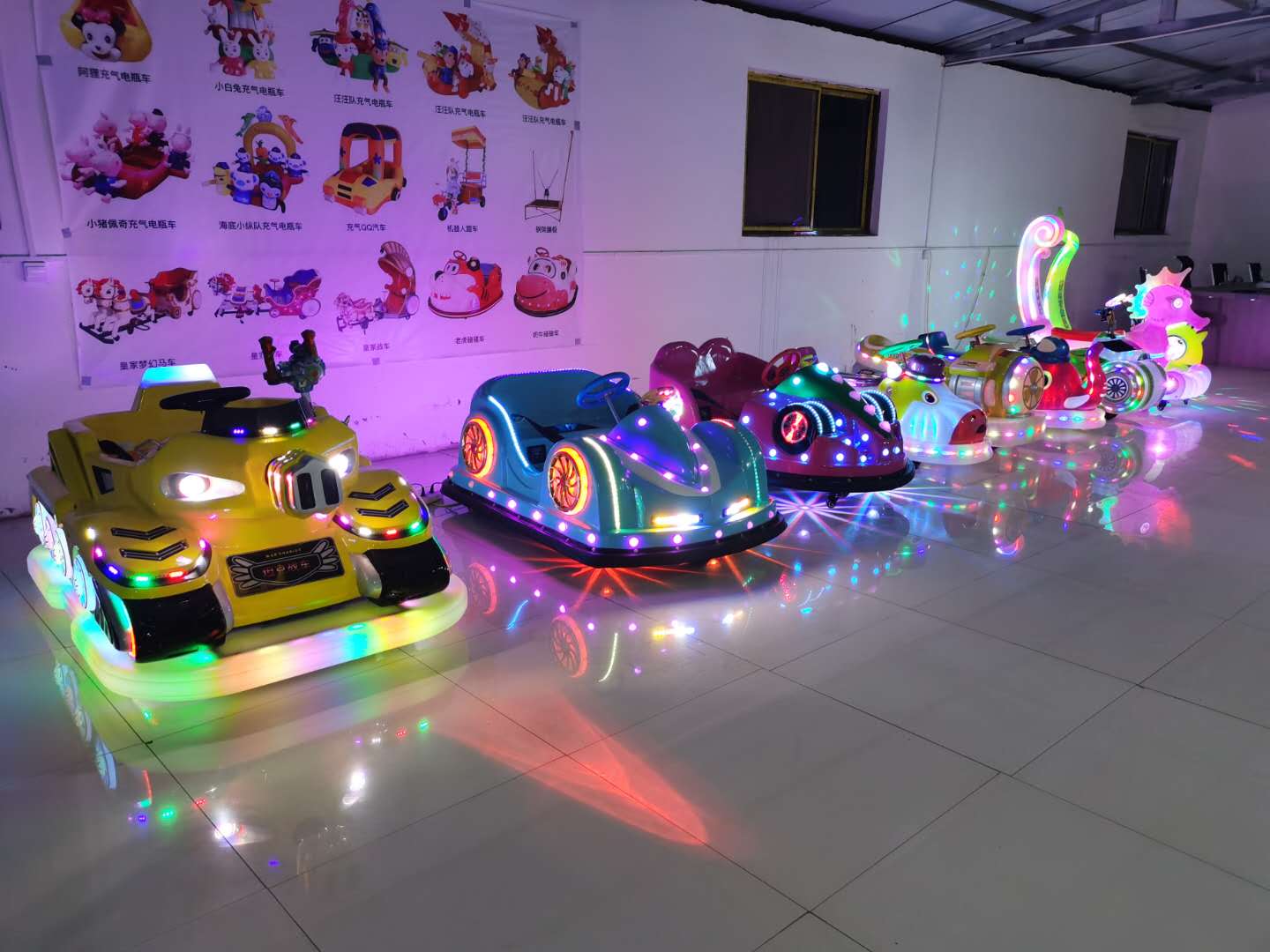 亲子双人发光儿童游乐电动玩具碰碰车