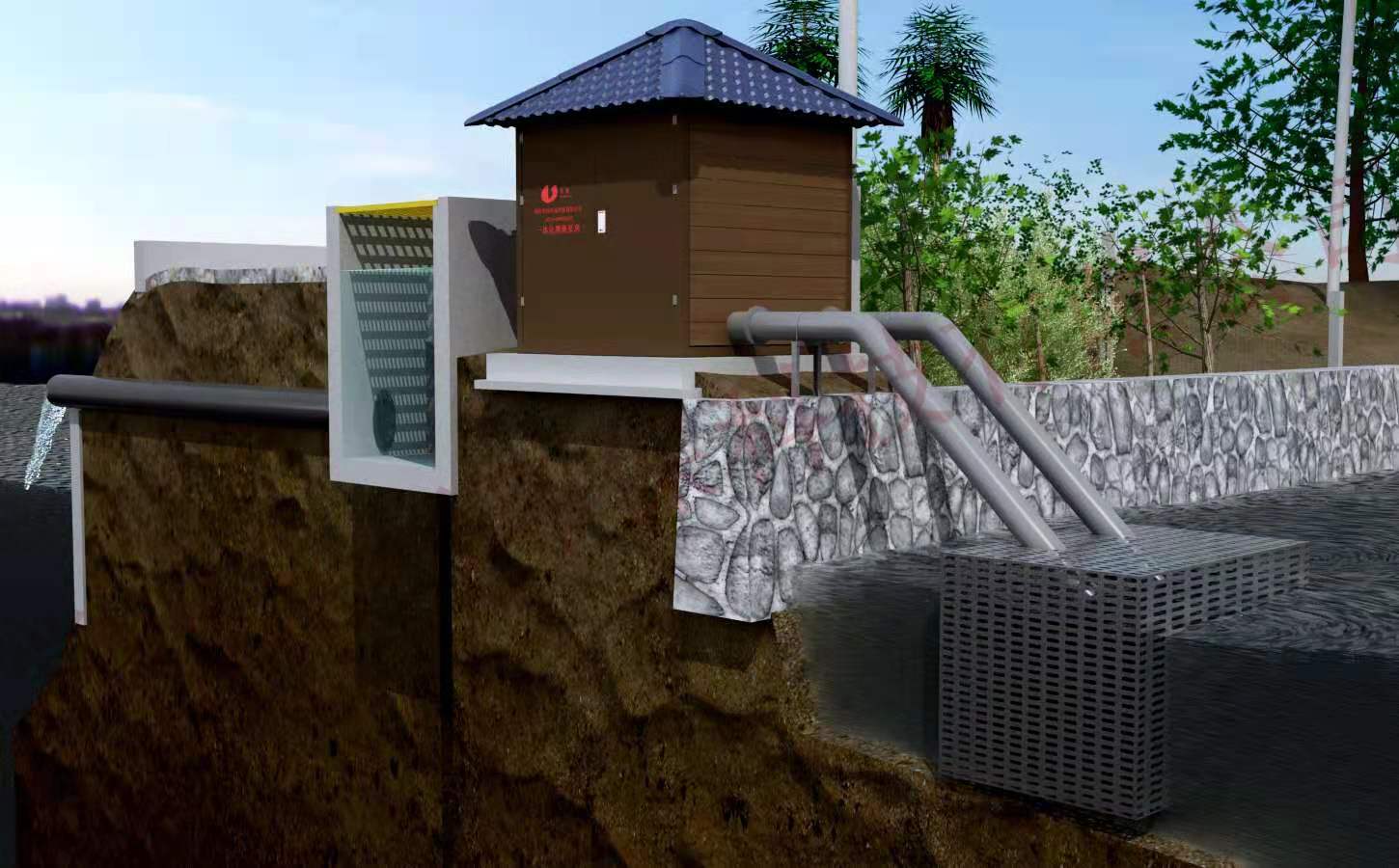 洁夫森农田灌溉泵房，合理灌溉用水