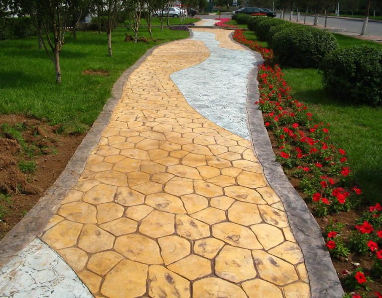 济宁市梁山县压花地坪彩色混凝土压模地坪