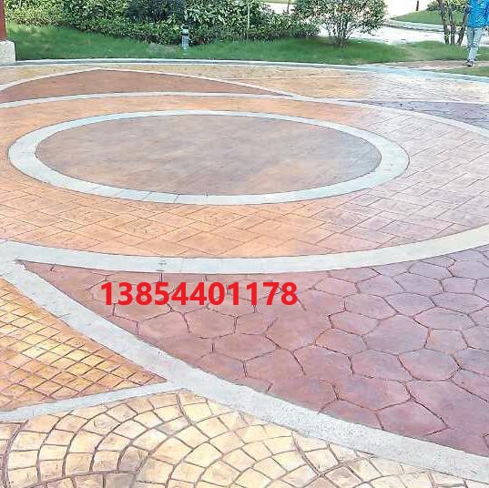 威海市乳山市压花地坪材料；压模地坪价格